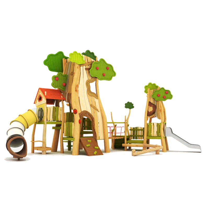 Outdoor Wooden Swing Set Playsets for Children Includes Toy Swings & Climbing Ladder for Home Backyard Garden School Playground