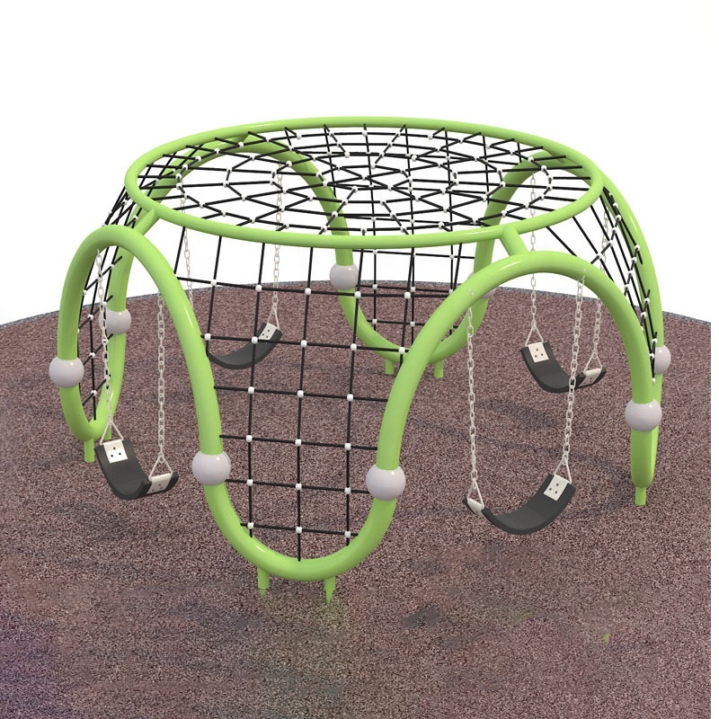 Factory Direct Multi-Functional Play Equipment Combo Outdoor Vinyl Climbing Net and PP Slide for Kindergarten Shopping Malls