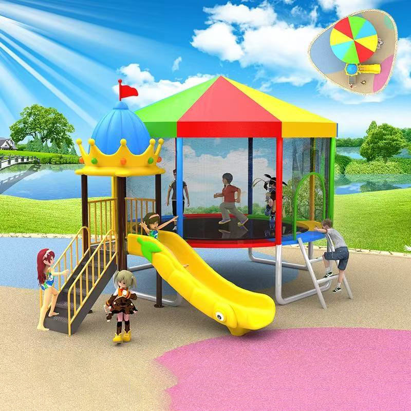 Trampoline Slide Combo Kindergarten Outdoor Large Slide Children's Outdoor Slide Trampoline Swing Amusement Equipment