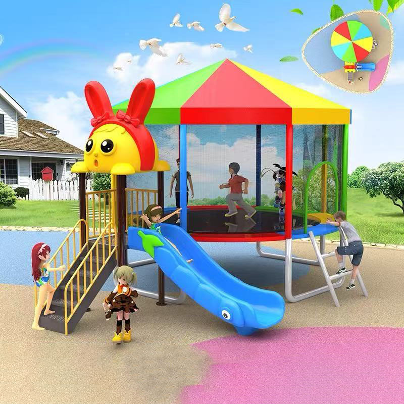 Trampoline Slide Combo Kindergarten Outdoor Large Slide Children's Outdoor Slide Trampoline Swing Amusement Equipment