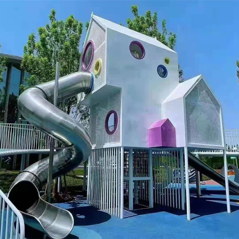 Outdoor Playground Water Slide for Toddlers Kids Outdoor Equipment with Water Rides Plastic Material