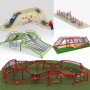 Outdoor Playground Water Slide for Toddlers Kids Outdoor Equipment with Water Rides Plastic Material