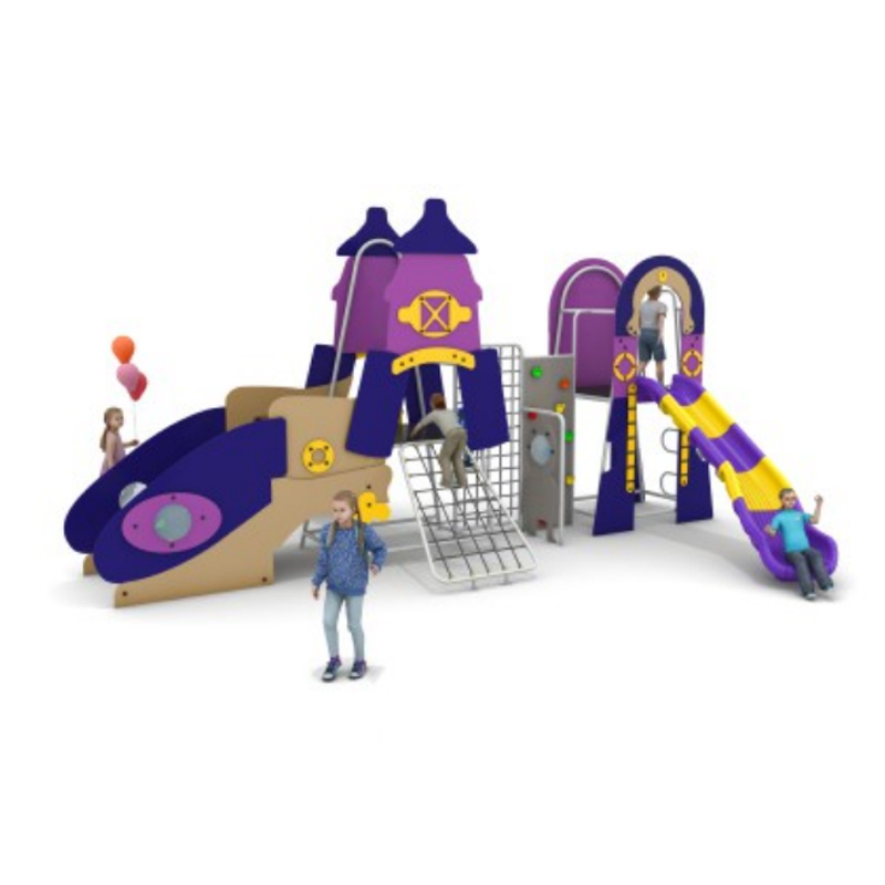 Custom Outdoor Playground for Children with Slide, Swing, and Small Climbing Area, Children's Play Area, Factory Direct Sale