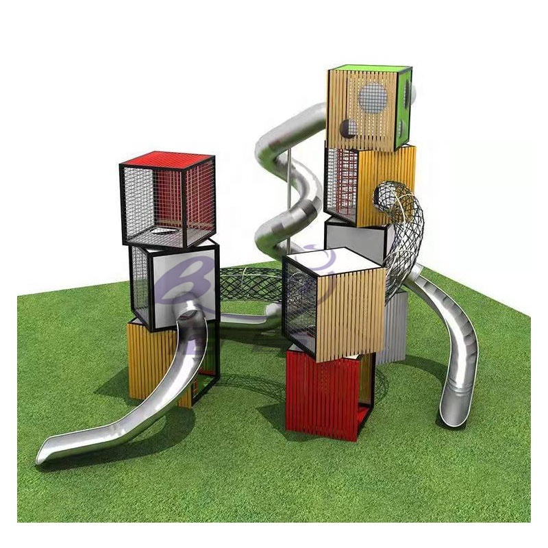 Kindergarten Outdoor Play Equipment | Large Climbing Tunnel and Slide Combination | Children's Comprehensive Amusement Facility