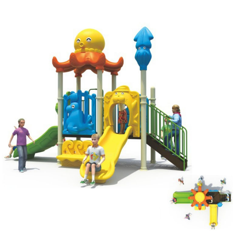 Multi-color Durable New Design School Attractive Children's Slide Equipment Outdoor Children's Playground