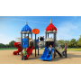 Cheap Price Outdoor Playground Plastic Slide with Swing Set Preschool Outdoor Playground Water Park Playground for Kids
