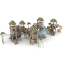 Other Commercial Outdoor Small Park Facilities Games Plastic Slide Swing Wooden Toys Playground Amusument Equipment for Kids