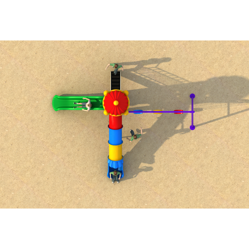 Children's Amusement Slide and Swing Combination  Material Kids Entertainment Outdoor Playground Slide