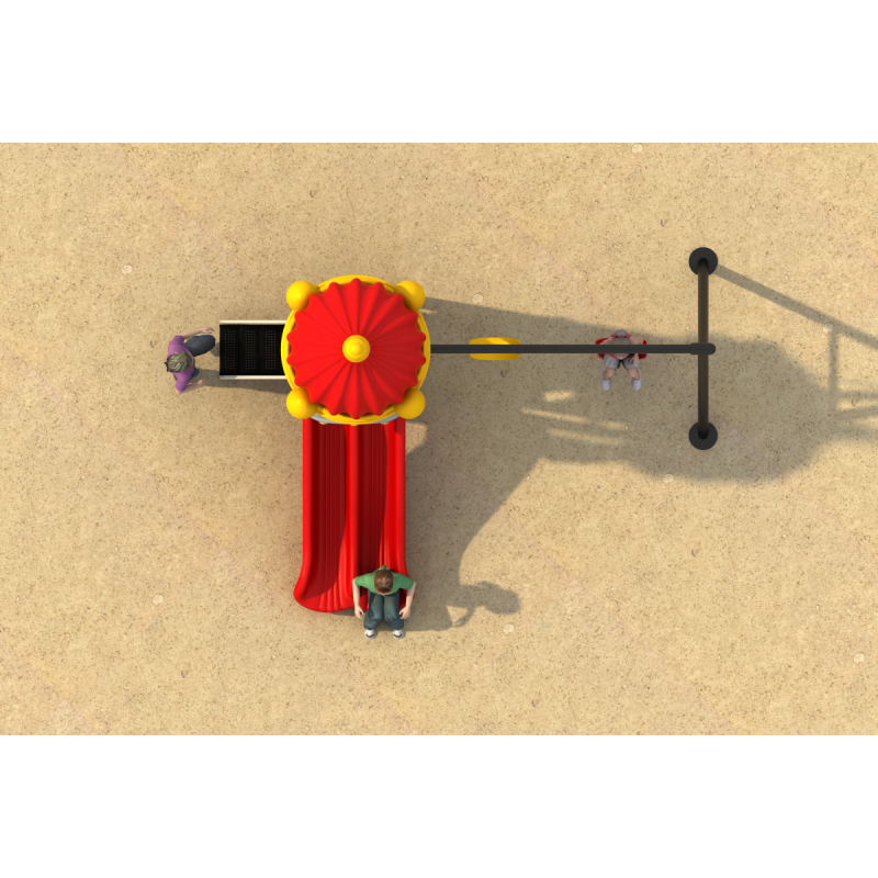 Children's Amusement Slide and Swing Combination  Material Kids Entertainment Outdoor Playground Slide