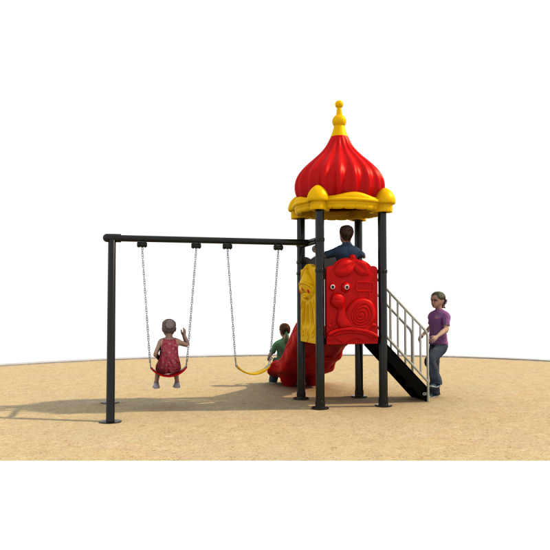 Children's Amusement Slide and Swing Combination  Material Kids Entertainment Outdoor Playground Slide