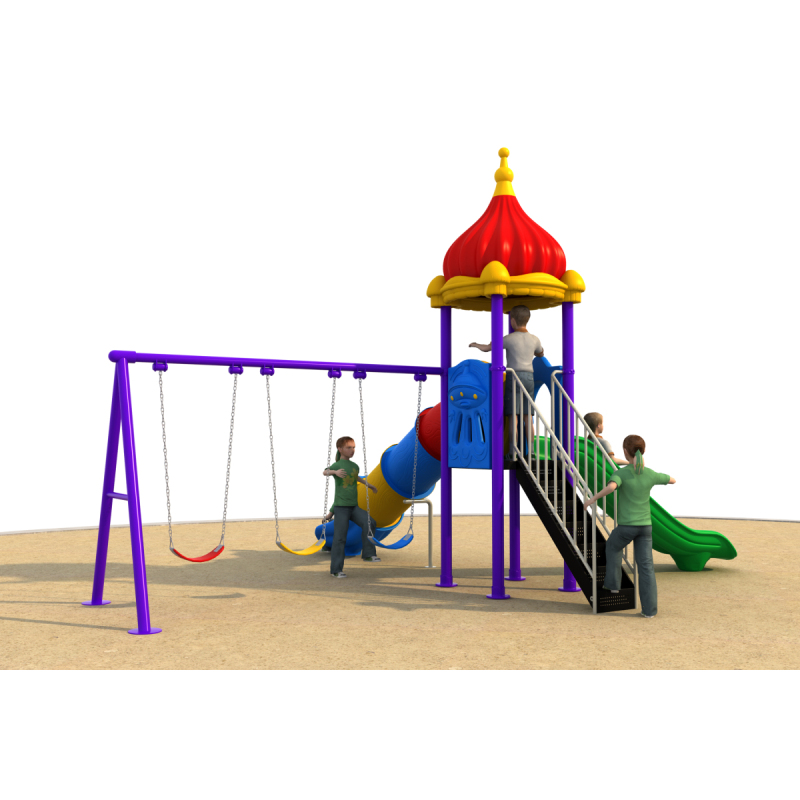 Children's Amusement Slide and Swing Combination  Material Kids Entertainment Outdoor Playground Slide