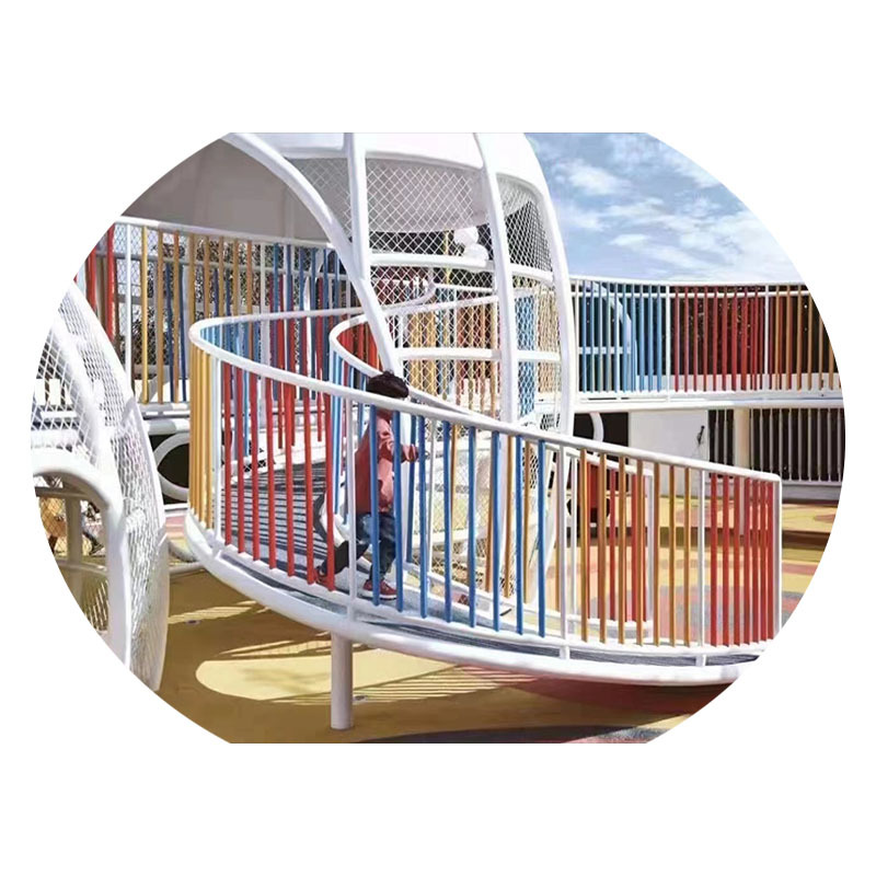 BAIQI Stainless Steel Tube Water Slide Plastic Playground Slide for Kids and Adults