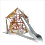 Hot Sale Outdoor Timber Playground Equipment Steel Plastic Slide Garden Tower for Residential School Use Wooden Backyard