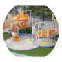 Hot Sale Outdoor Timber Playground Equipment Steel Plastic Slide Garden Tower for Residential School Use Wooden Backyard