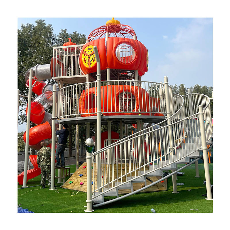 Hot Sale Outdoor Timber Playground Equipment Steel Plastic Slide Garden Tower for Residential School Use Wooden Backyard