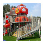 Hot Sale Outdoor Timber Playground Equipment Steel Plastic Slide Garden Tower for Residential School Use Wooden Backyard
