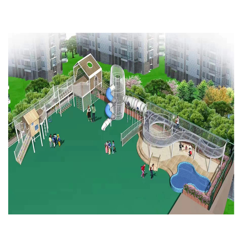 Children's Outdoor Playground Equipment Big Plastic Slide for Garden Kids' Play Games Zone Amusement Park Church Child Play Zone