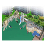 Children's Outdoor Playground Equipment Big Plastic Slide for Garden Kids' Play Games Zone Amusement Park Church Child Play Zone