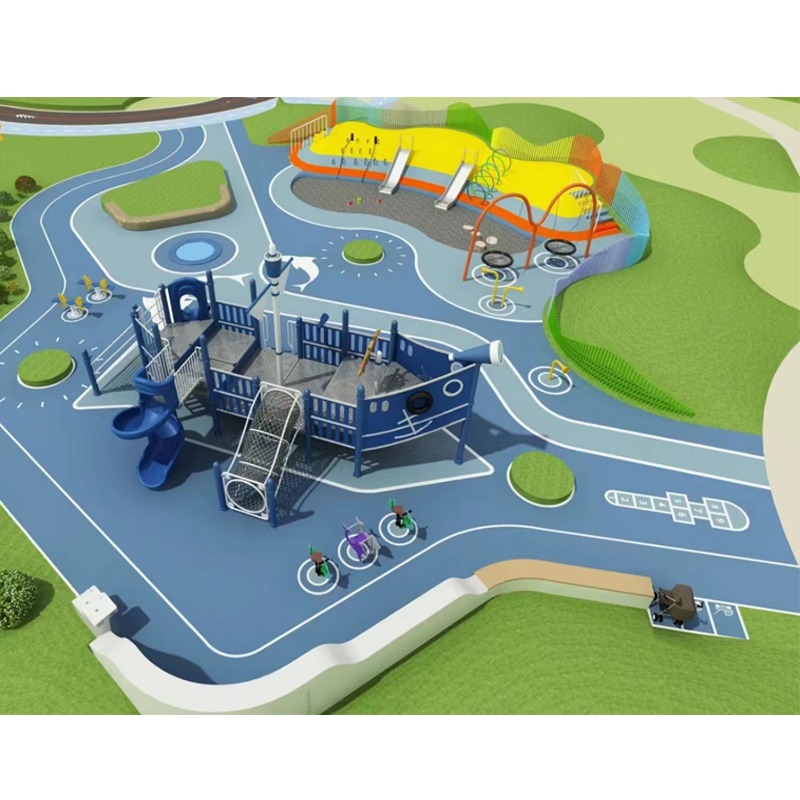 Children's Outdoor Playground Equipment Big Plastic Slide for Garden Kids' Play Games Zone Amusement Park Church Child Play Zone