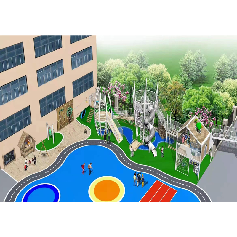 Children's Outdoor Playground Equipment Big Plastic Slide for Garden Kids' Play Games Zone Amusement Park Church Child Play Zone