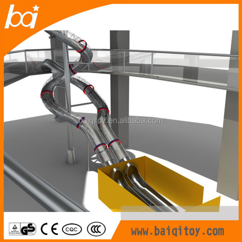 Popular Park Kids Children Stainless Steel Tube Slide Outdoor Playground for Sales