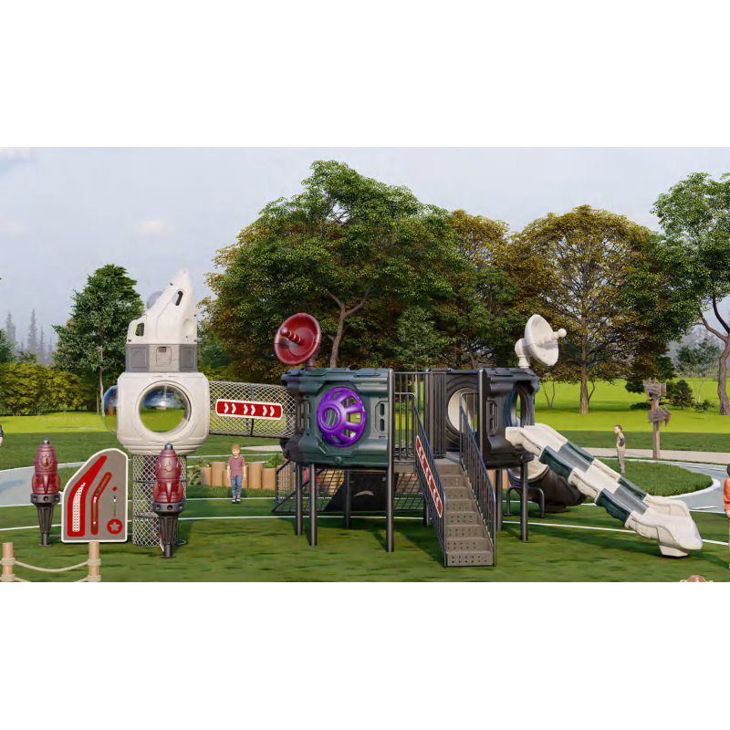 Customized Color Outdoor Playground Equipment Slide Outdoor Kids Games Plastic Equipment