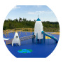 Large Outdoor Stainless Steel Slide Children's Non-powered Amusement Equipment for Garden Residential School Use
