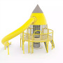 Large Outdoor Stainless Steel Slide Children's Non-powered Amusement Equipment for Garden Residential School Use
