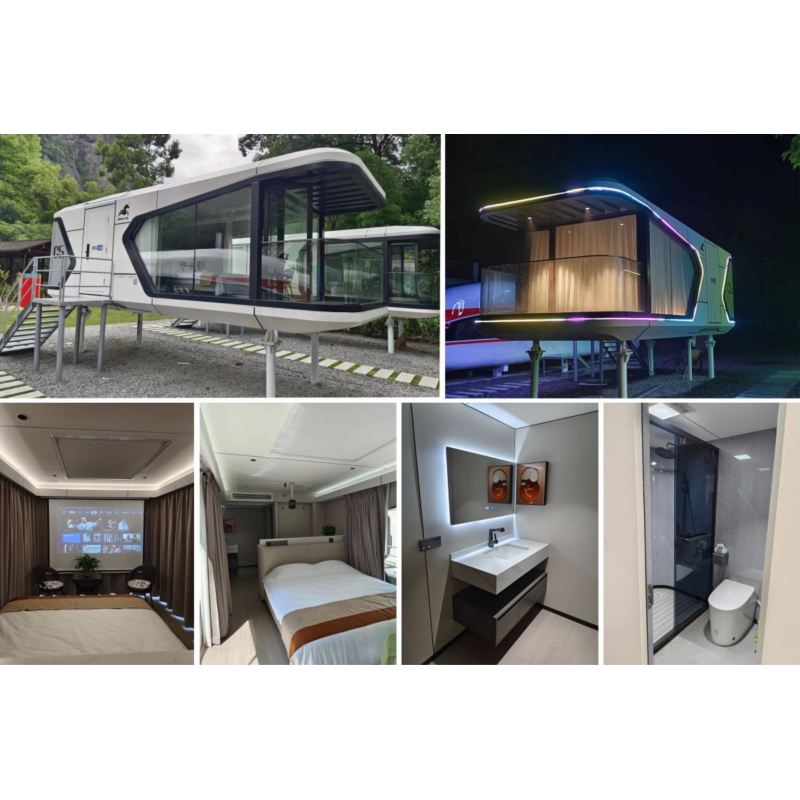 Outdoor Mobile Glamping Space Capsule Resort Hotel Tiny House and Spacecraft House