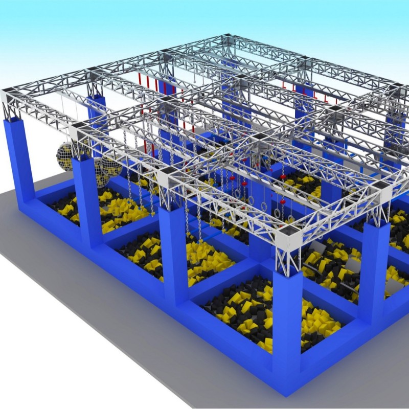 Ninja Warrior Aerial Challenge Equipment Truss Type High-altitude Suspension Pile Lifting Ring Obstacle Sports Park