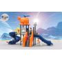 Custom Single Double Spliced Spiral Outdoor Amusement Equipment Durable PE Vinyl Children's Garden Shopping Mall Adventure Park