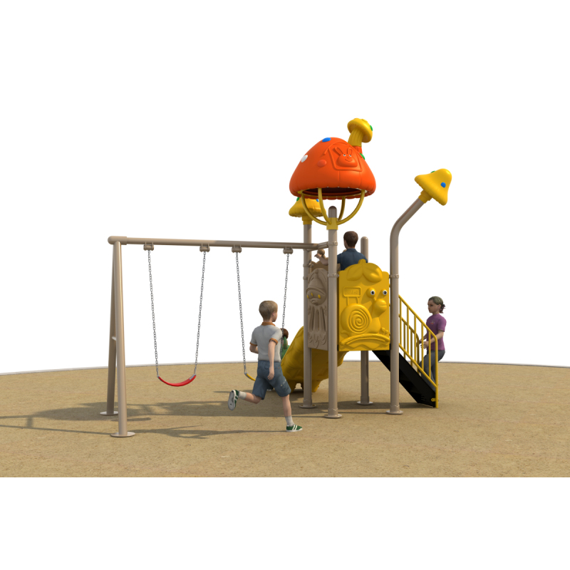 Manufacturer Outdoor Amusement Park Playground Equipment Baiqi Factory Children Plastic Kids  Slide Play Set