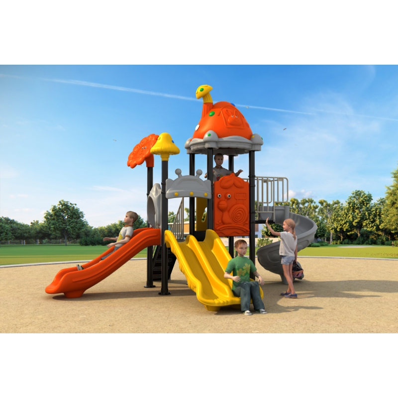 Manufacturer Outdoor Amusement Park Playground Equipment Baiqi Factory Children Plastic Kids  Slide Play Set