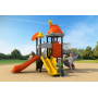 Manufacturer Outdoor Amusement Park Playground Equipment Baiqi Factory Children Plastic Kids  Slide Play Set