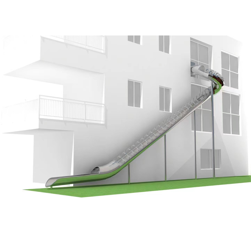 Commercial Outdoor Playground Maze High Tower Kids Playground with Stainless Steel Slide for Sale