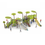 Green Forest Series Outdoor Large Playground with Slide and Climbing Net, Professional Customized Playground Equipment Sales