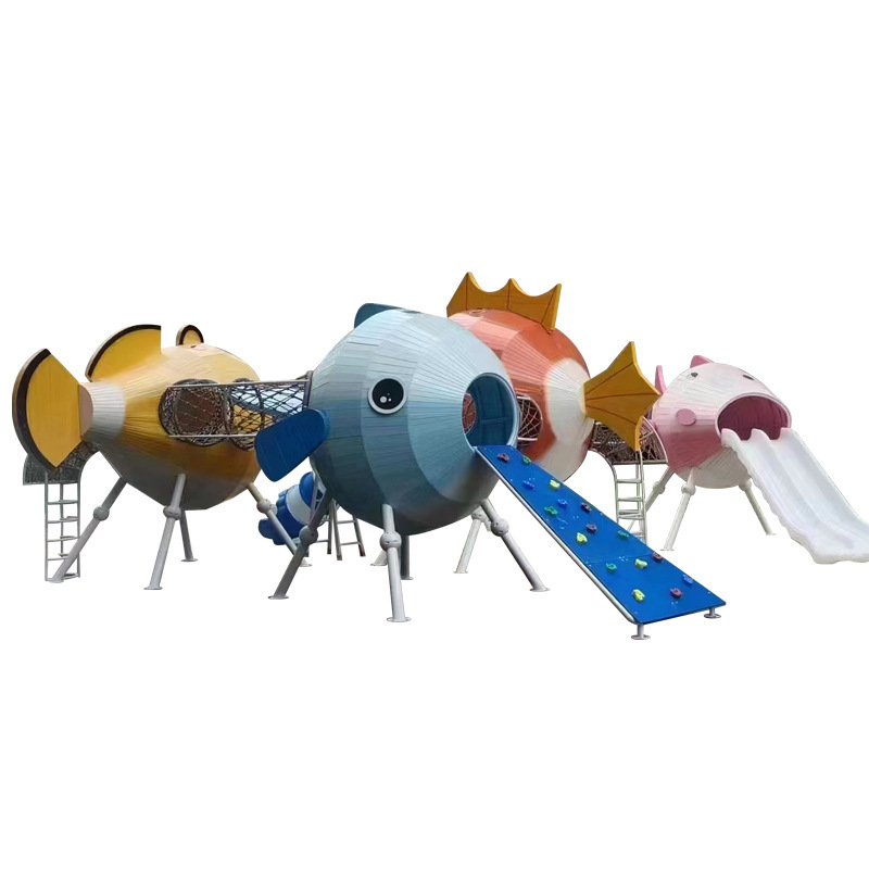 Outdoor Large Amusement Park Various Amusement Facilities Children's Double Seesaw Spring Rocking Horse Swing Custom Sale