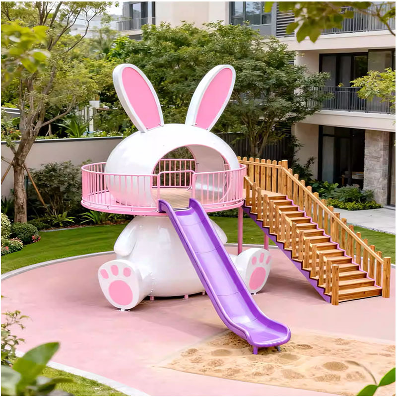 Stainless Steel Slide Outdoor Large Amusement Equipment Customized Children's Playground Park Facilities Bee-Shaped Slide