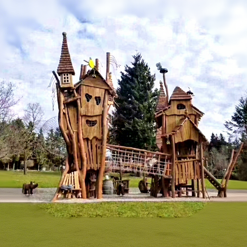 Kindergarten  Playhouse Selected and Recommended  Play Kitchen Park Playground Outside Playhouse with Slide