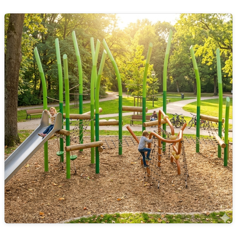 JungleVerse Outdoor Climbing Play Structure