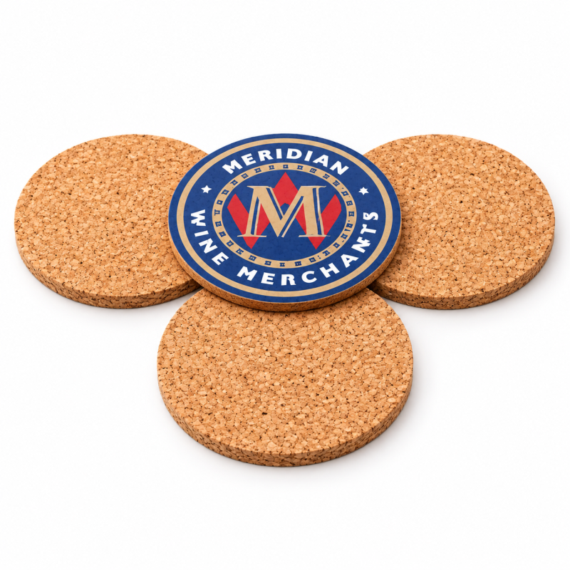 Natural Cork Round Insulated Coasters - Eco, Heat Resistant