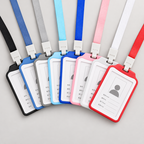 Vertical Name Tag Holder With Hanging Strap