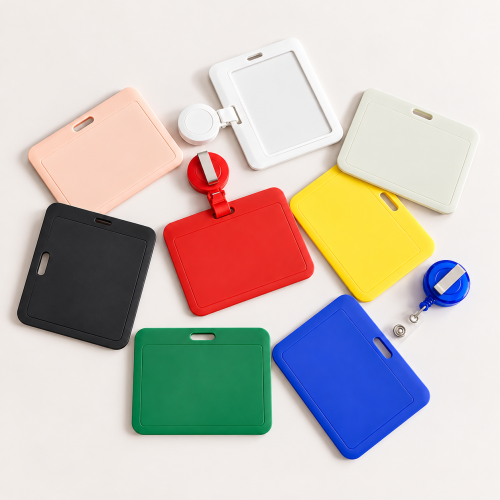 PP ID Badge Holder With Retractable Reel - 7 Colors, Custom