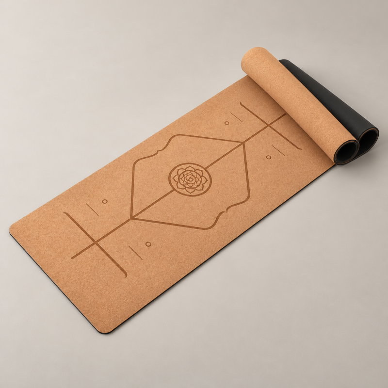 Natural Cork & TPE Non-Slip Yoga Mat