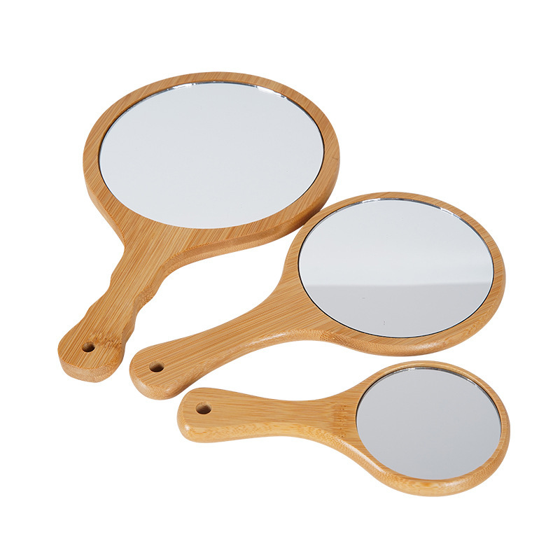 Natural Bamboo Handheld Mirror - Eco-Friendly & Lightweight