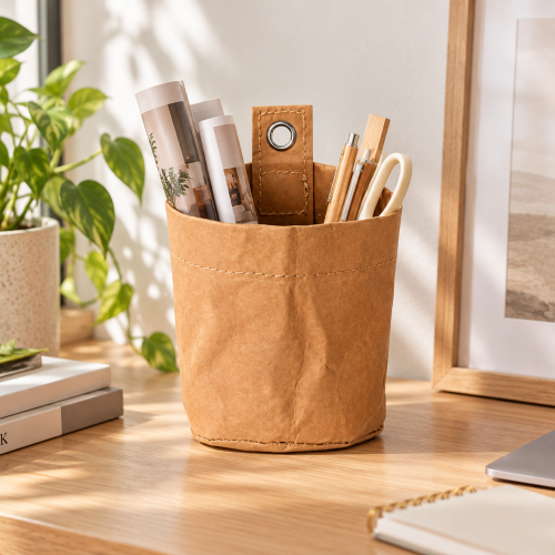 Washable Kraft Paper Storage Bag
