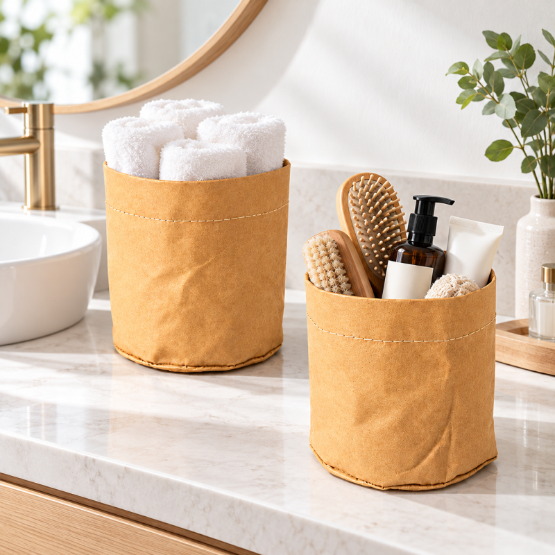 Washable Kraft Paper Storage Bag