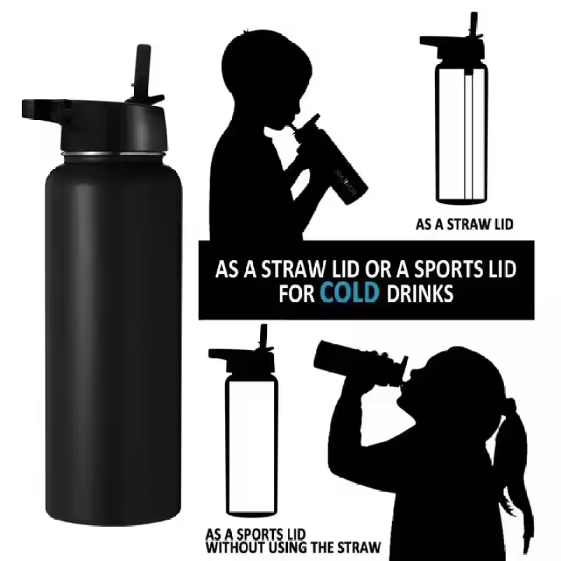 40oz Wide-Mouth Insulated Water Bottle - Double Wall, Leak-Proof