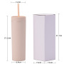 450ml BPA-Free Double-Wall AS Plastic Cup with Straw
