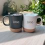 Ceramic Cork Mug with Lid - Insulated Coffee Cup